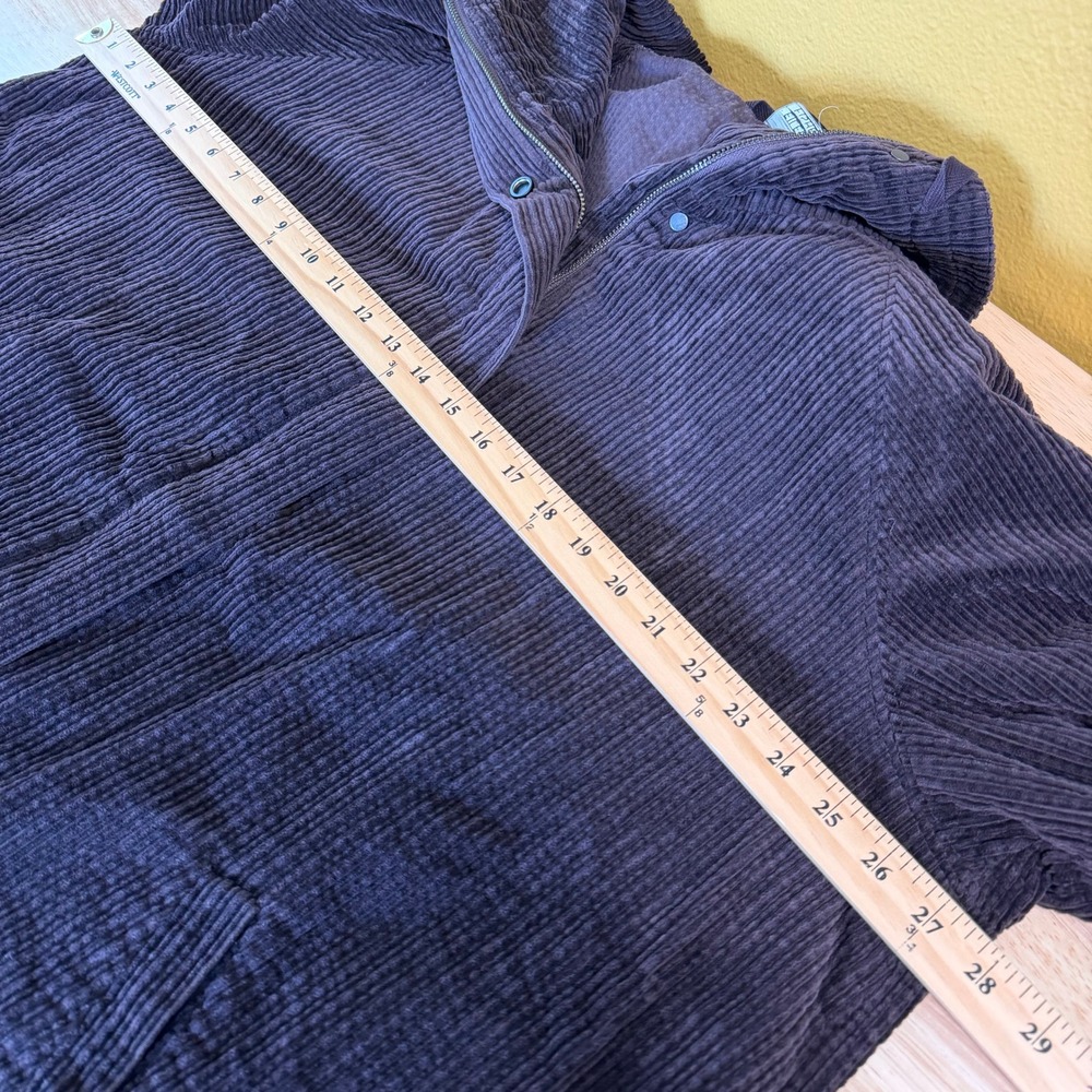 Eileen Fisher Organic Cotton Corduroy Jacket 2X Brown Funnel Neck Zip Up Earthy - Picture 9 of 11